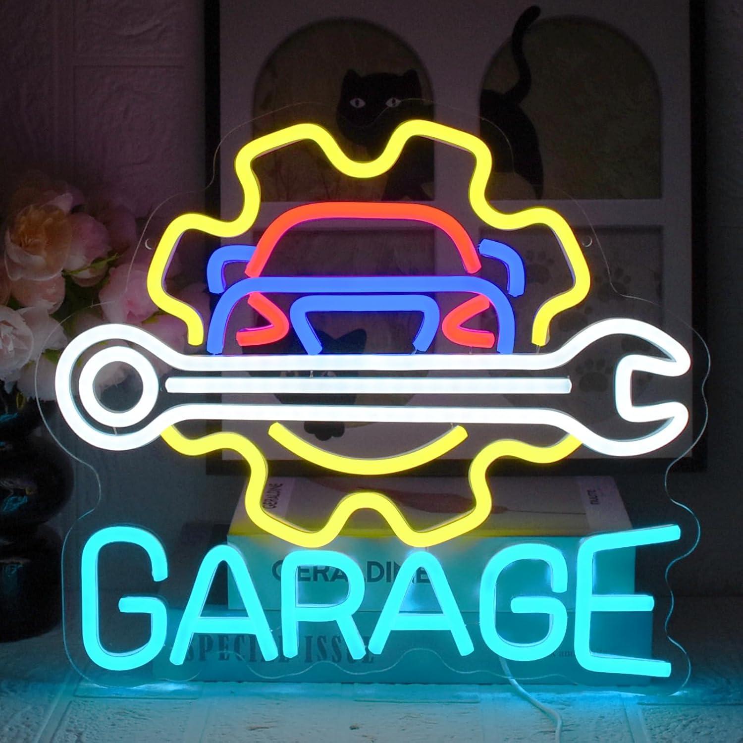 Garage Neon Sign USB Powered L - Auto Repair Shop ulasan dan harga