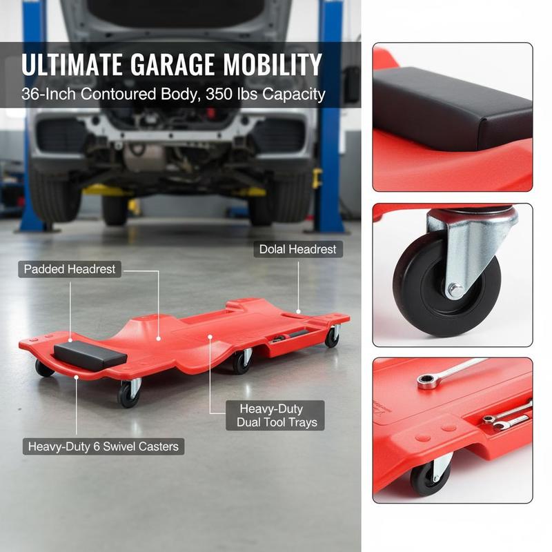 Rolling Creeper Board 36-Inch  - Auto Repair Shop ulasan dan harga