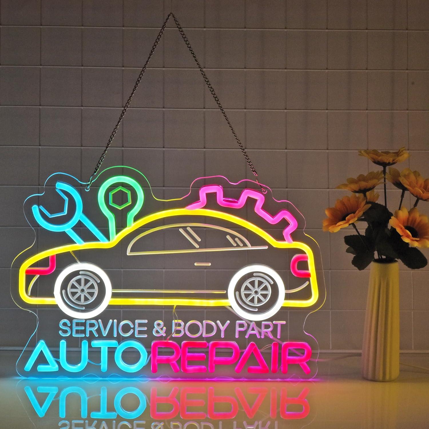 Auto Repair Neon Sign Neon Lig - Auto Repair Shop ulasan dan harga