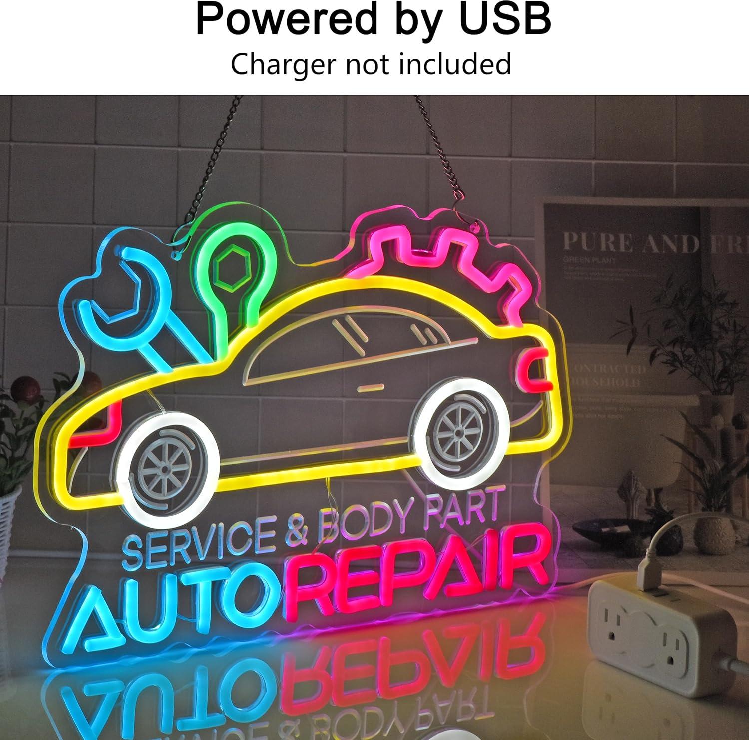 Auto Repair Neon Sign Neon Lig - Auto Repair Shop ulasan dan harga