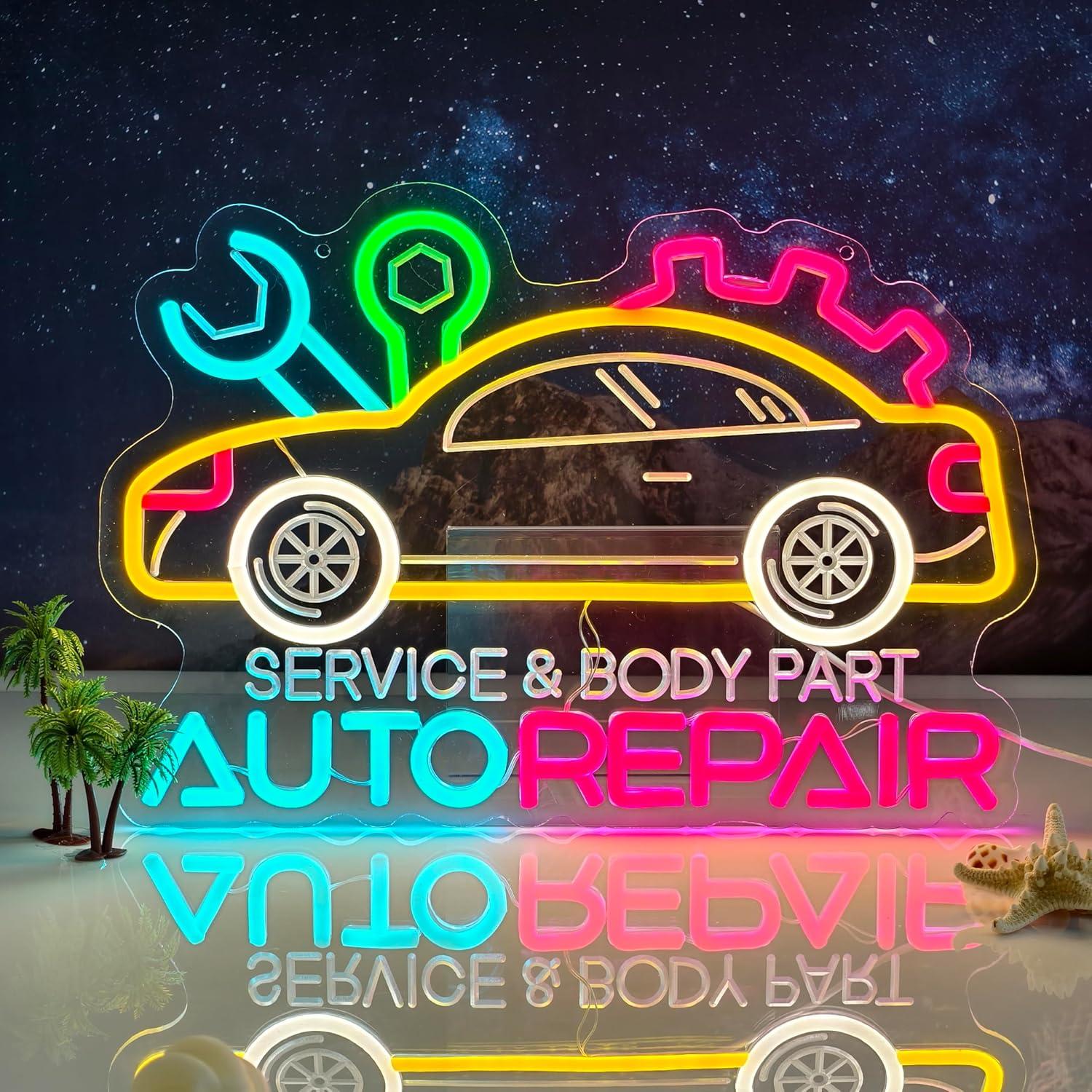 Auto Repair Neon Sign Neon Lig - Auto Repair Shop ulasan dan harga