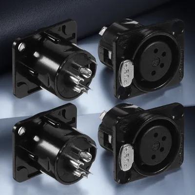 4Pcs Xlr 4-Pin Female Jack Soc - Transmission Jack Adapter ulasan dan harga