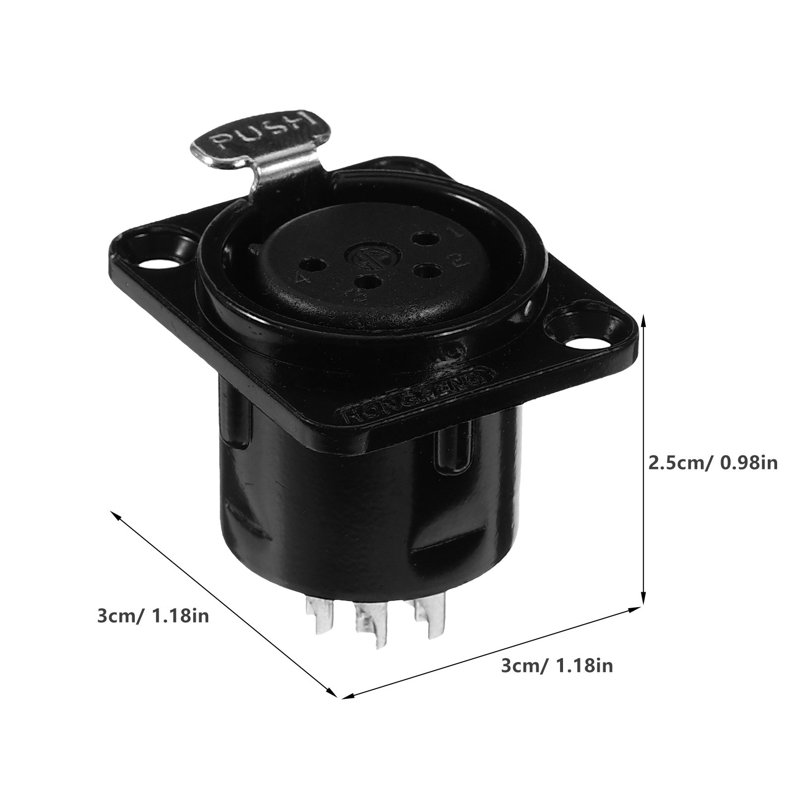 4Pcs Xlr 4-Pin Female Jack Soc - Transmission Jack Adapter ulasan dan harga