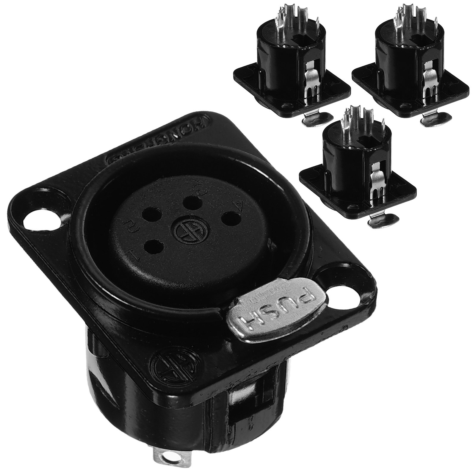4Pcs Xlr 4-Pin Female Jack Soc - Transmission Jack Adapter ulasan dan harga
