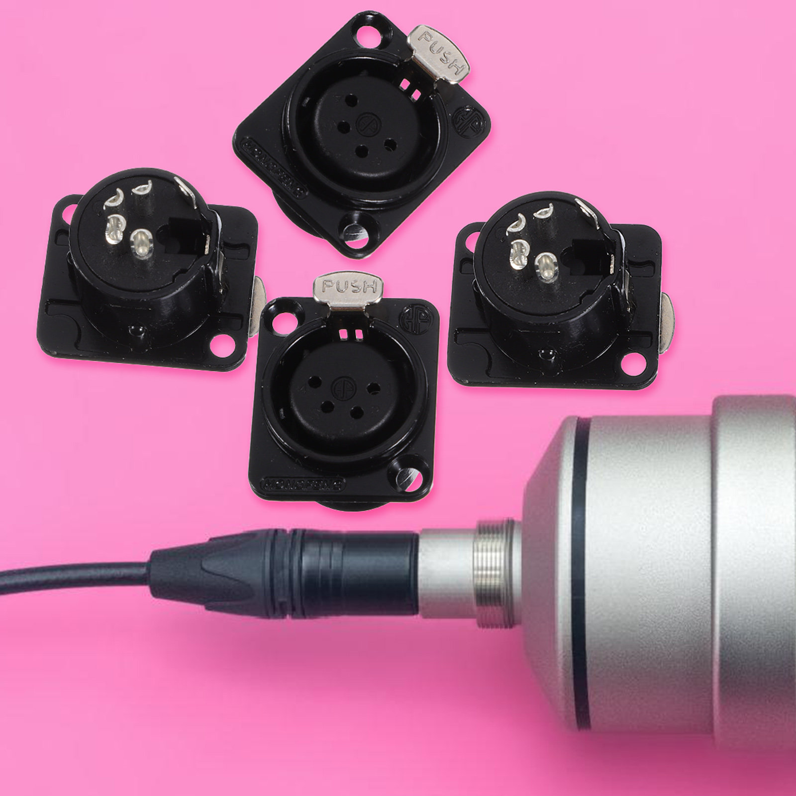 4Pcs Xlr 4-Pin Female Jack Soc - Transmission Jack Adapter ulasan dan harga