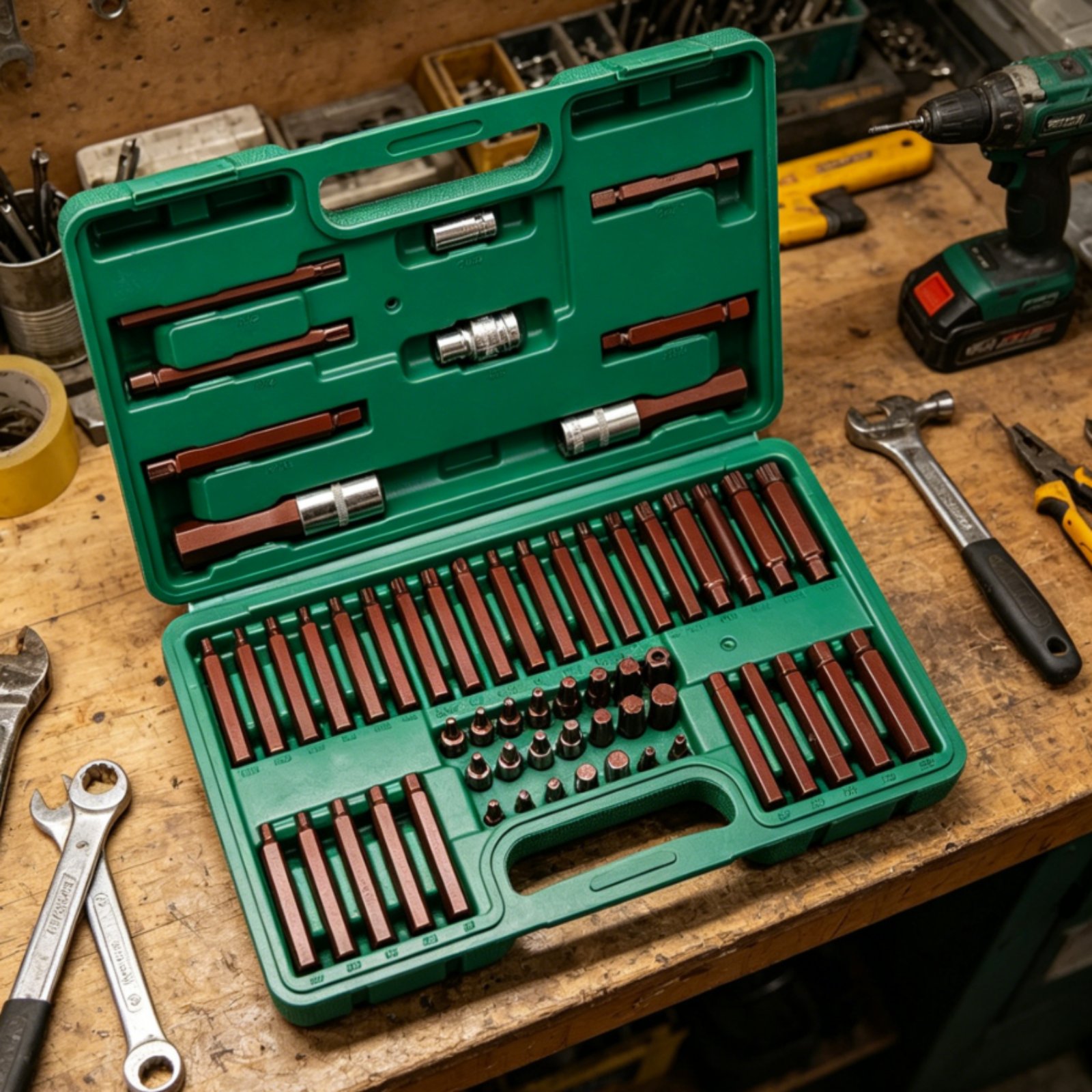 60 Pieces Star Drive Bit Set H - Auto Repair Shop ulasan dan harga